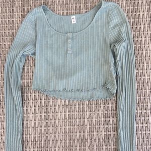 BP cropped teal longleeve